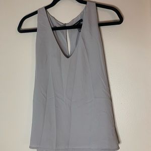 Dusty Blue v neck blouse